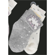 Set calzini corti bambina - neonata - grigio - K44117-1